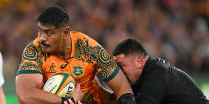 Will Skelton taking on the All Blacks in July.