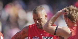 Buddy Franklin during the 2022 AFL grand final. 