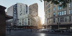 Scentre Group and Cbus Property have lodged plans for a new luxury retail store and apartment tower at 77 Market Street,Sydney.