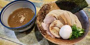 Truffle porcini tsukemen at Kosuke Ramen.