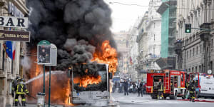 In Rome the exploding buses have nothing to do with terror