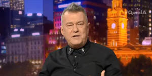 A very cool Jimmy Barnes outlines what's uncool on Q&A