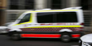 The woman was taken to Royal Prince Alfred Hospital in a critical condition.