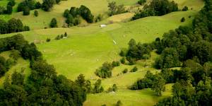 Farming country at Kangaroo Valley in the NSW Southern Highlands Australia.