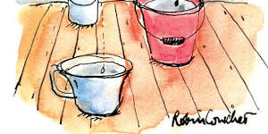 My lounge room was full of buckets.