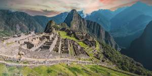 Machu Picchu,the city of the Inca Empire hidden in the Andean mountains.