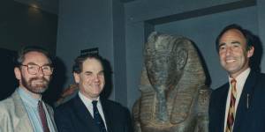 Bob Edwards at the launch of the Gold of the Pharaohs exhibition at the Melbourne Museum.