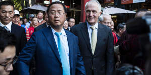 Huang Xiangmo and Prime Minister Malcolm Turnbull.