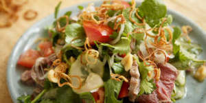 Rare pleasure:Thai rare beef salad.