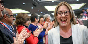 Premier Jacinta Allan at the Victorian Labor state conference early this month.