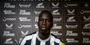 Garang Kuol has been officially unveiled by Newcastle United.