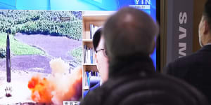 South Korea test-fires rocket,accuses North Korea of fakery