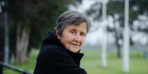 Helen Garner at the suburban ground where she watched her grandson play.