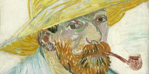 A self-portrait at the Van Gogh Museum.