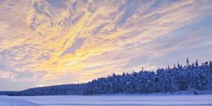 A picturesque winter view of the surrounding area at Latitude 66’s Kuusamo Schist Belt gold-cobalt project in northern Finland. 