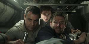 Lying down on the job:Emun Elliott as Don Logan,Stanley Morgan as Tommy and James McArdle as Gal Dove in Sexy Beast. 