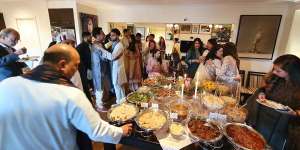 Family and friends congregate for Eid at Ahelee’s home.