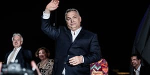 Hungarian Prime Minister Viktor Orban at the Fidesz party headquarters in 2018.