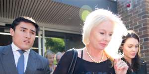 Shari-Lea Hitchcock leaves Waverley Local Court at a previous appearance in 2017.