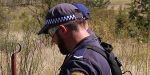 Police searching for evidence in relation to Carly McBride’s death,at Muswellbrook in 2015.
