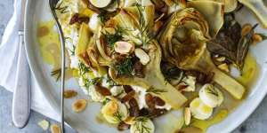 Karen Martini's artichoke salad.