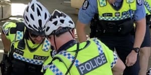 Perth road rage driver arrested after tearing down climate change protesters’ sign
