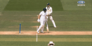 THAT moment:Jonny Bairstow was controversially run out.