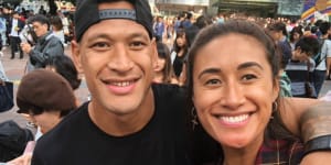 Adelaide Thunderbirds athlete Maria Folau is under fire after reposting husband Israel's plea for legal fee donations. 