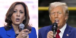 Democratic presidential nominee Vice President Kamala Harris and Republican presidential nominee former president Donald Trump.