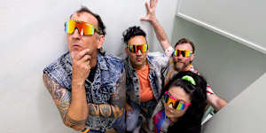 Regurgitator in 2026:Ben Ely,Quan Yeomans,Peter Kostic and Sarah Lim.