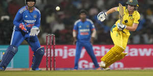 Alyssa Healy made an unbeaten 55 as Australia rode their luck to a T20 series win over India.