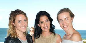 beauty director Hayley D'Onofrio,La Mer global brand product development vice-president Robin Shandler and 