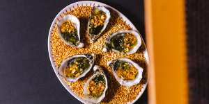 Endless grilled oysters are available on the weekends.