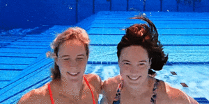 Bronte (left) and Cate Campbell:“The only reason I wanted to swim at the Olympics was because it was Bronte’s dream to go and I didn’t want to get shown up by my younger sister.”