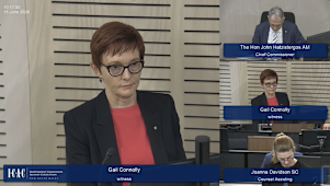 At the ICAC's public inquiry into Gail Connolly and other staff at the City of Parramatta, Connolly is asked about the death of an executive director's child's pet rabbit and if she used it to stall the negotiations for the exit of a staff member.