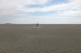 Dry times: Lake Cowal is an ephemeral lake and dries out completely at times. This image is from February 2019.