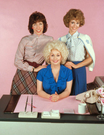 Original cast (from left) Lily Tomlin, Dolly Parton and Jane Fonda in the 1980 film version of 9 to 5.