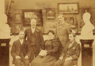 Margaret Casey with her four sons  circa 1889. They were caretakers of the gallery.
