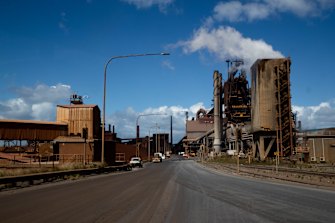 BlueScope’s No.5 blast furnace. The company is betting existing technology has a few decades to run.