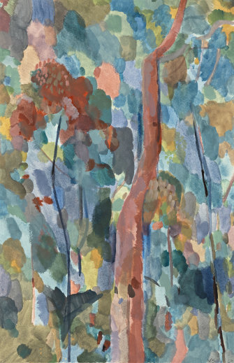 Capturing a mood rather than any specific scene: Valerie Marshall Strong Olsen, Red Gum, 1969.