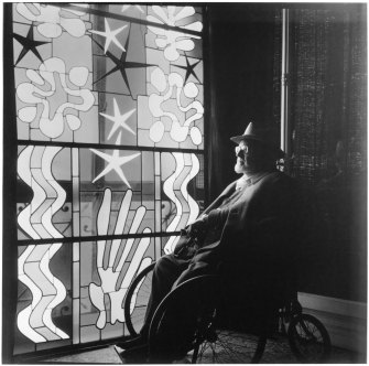 “I regard it, despite all its imperfections, as my masterpiece”: Matisse in the chapel at Vence shortly before his death in 1954.
