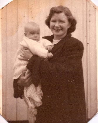 Gwen Harwood with her second son, Chris, in 1970.