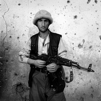 Northern Alliance soldier, Bagram, 1998.