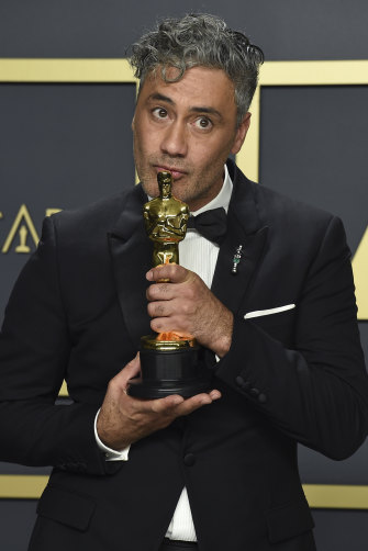 Waititi at the 2020 Academy Awards where he won the best adapted screenplay Oscar for Jojo Rabbit. 