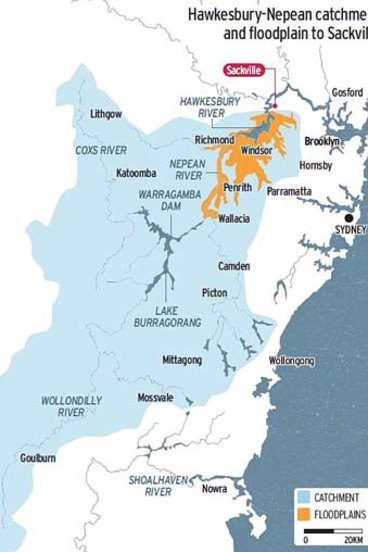 Sydney Flood Plain Map When Sydney's Rivers Run High