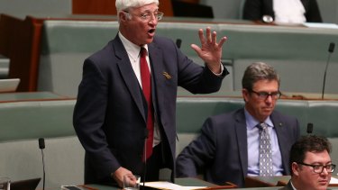 Independent Bob Katter during question time on Tuesday.