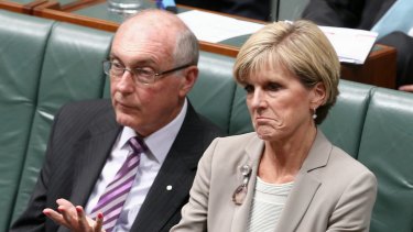 Deputy Prime Minister Warren Truss and Foreign Affairs Minister Julie Bishop in question time on Wednesday.