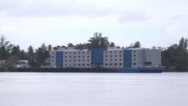 Floating accommodation block for staff working at the detention centre on Manus Island. Photo: Alex Ellinghausen