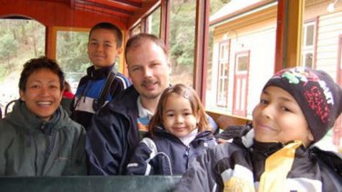 Hans van den Hende with wife Shaliza Dewa and children Piers, 15, Marnix, 12, and Margaux, 8, who perished on flight MH17. PHoto:Facebook
