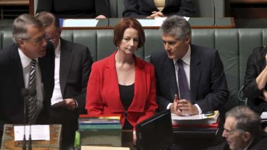 "The Australian Defence Minister said Australia is interested in forging a strategic partnership with Afghanistan" ... a statement from President Hamid Karzai's office. Above, Prime Minister Julia Gillard and Defence Minister Stephen Smith.